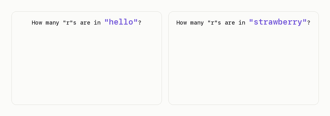 With thinking on auto, hello is answered at once and strawberry is thought through.